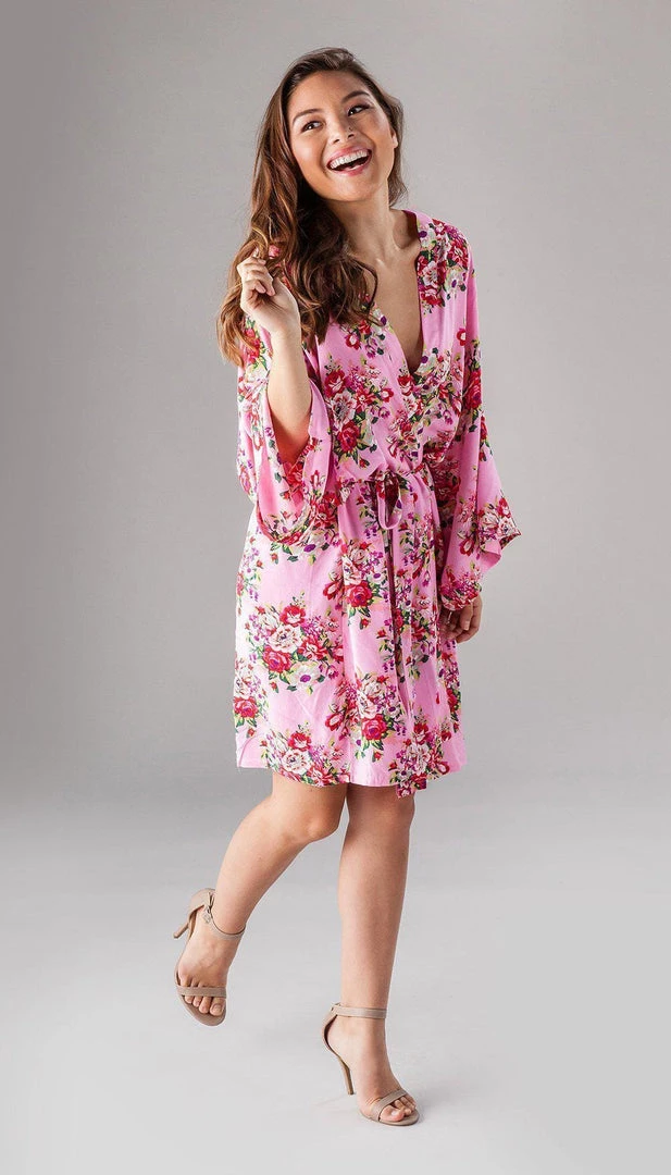 Kennedy Blue Floral Bridesmaid Robe 12 Kennedy Blue Floral Bridesmaid Robe