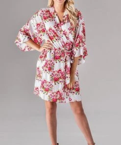 Kennedy Blue Floral Bridesmaid Robe 31 Kennedy Blue Floral Bridesmaid Robe