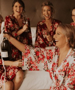 Kennedy Blue Floral Bridesmaid Robe 37 Kennedy Blue Floral Bridesmaid Robe