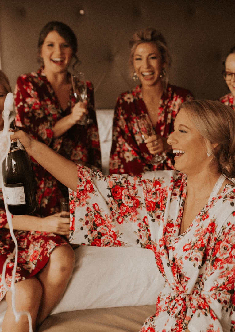 Kennedy Blue Floral Bridesmaid Robe 19 Kennedy Blue Floral Bridesmaid Robe