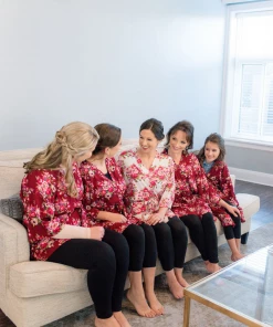 Kennedy Blue Floral Bridesmaid Robe 38 Kennedy Blue Floral Bridesmaid Robe